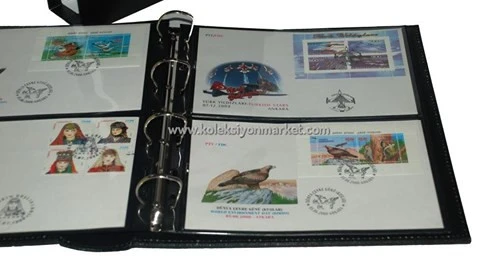 Teksöz-052- Iki Bölmeli Siyah Zeminli Sayfa A4 Boyutunda,para Ve fdc Sayfası - 2