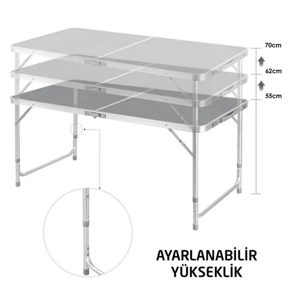 Rox Camping Katlanır Kamp Masası 120cm - Resim 2