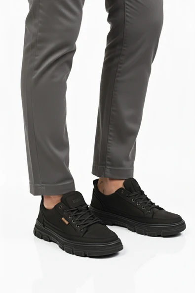 Bulldozer Siyah Nubuk Hakiki Deri Erkek Casual Ayakkabı 260081 M