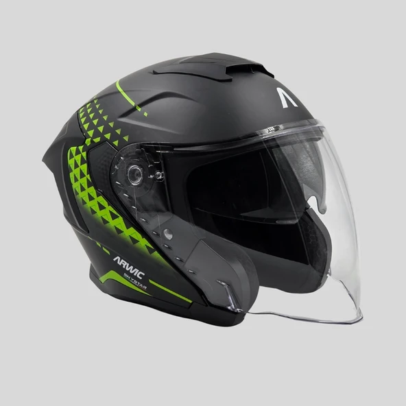 Arwic Skystar Yarım Kask Motosiklet Kaskı - AR836 - ECE-R 22.06 - 3