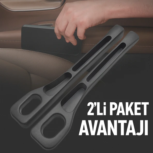 Araba Koltuğu Boşluk Doldurucu - Arabalar, SUV'ler ve Kamyonetler için 2'li Evrensel Düzenleyici