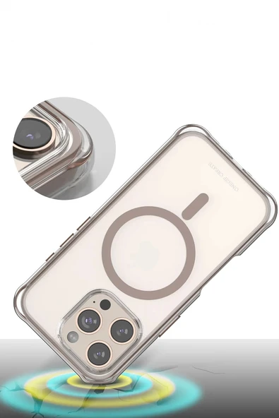 Apple iPhone 15 Pro Max Hulk Magsafe Kapak - Siyah - Resim 3