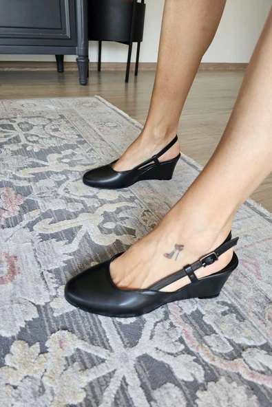 056 2263 Topukla Kadın Feta Dolgu Topuklu Günlük Ayakkabı - Resim 2