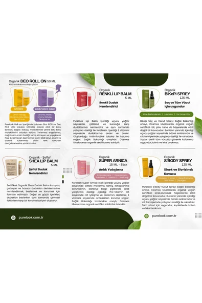 Purelook Deo Roll-On 50 ML(Lemongrass) Organik - Resim 8