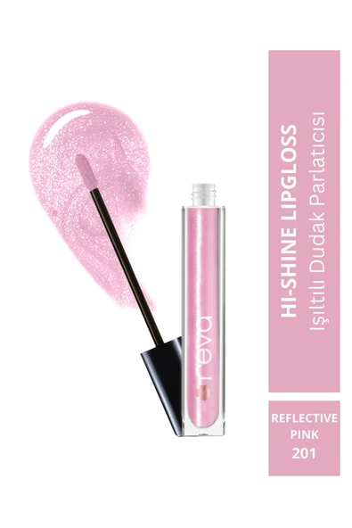 Işıltılı Dudak Parlatıcısı - Hi-shine Lip Gloss Reflective Pink - No: 201 - Vegan & Temiz Içerik