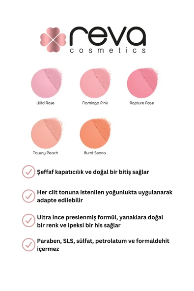 Superfine Blusher Burnt Sienna - Süper ince Toz Allık 7,5 gr - No: 702 - Vegan & Temiz İçerik - 4