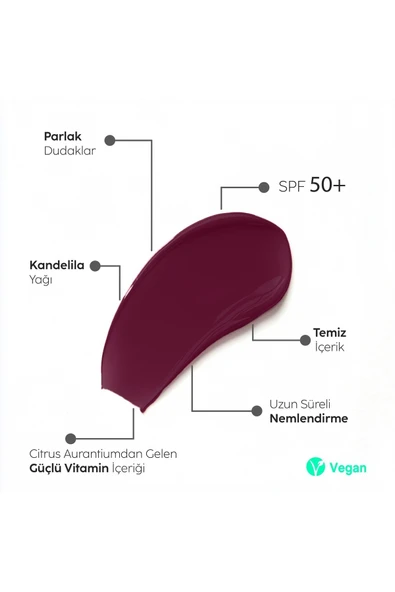 50 SPF Raspberry Lip Balm 2’li Set – Yüksek Güneş Koruması & Nem - Resim 5