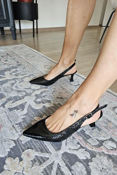 10 1897 Topukla Kadın Kadeh Arkası Açık Stiletto - 6