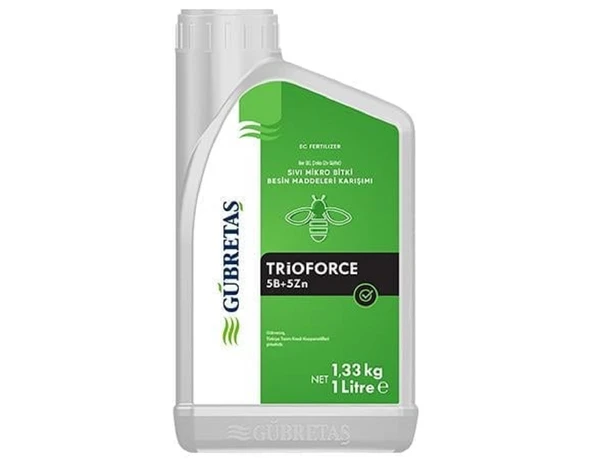 Gübretaş Trioforce 5 Bor, 5 Çinko Sıvı Yaprak Gübresi - 1 Lt ürün görseli 1