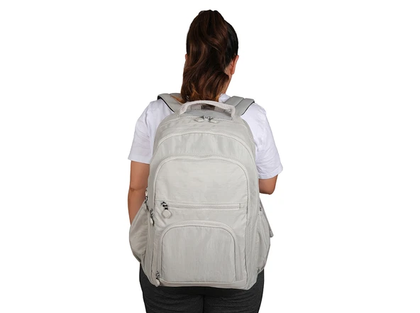 Bagacar 1087 Su Geçirmez İthal Krinkıl Kumaş Laptop Bölmeli Okul ve Günlük Sırt Çantası - 2