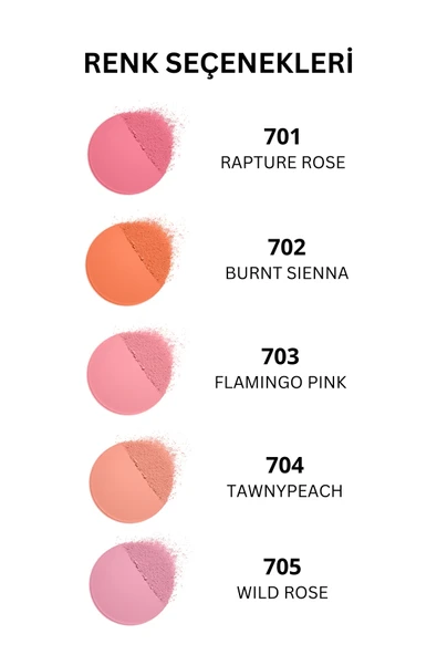 Superfine Blusher Tawny Peach - Süper ince Toz Allık 7,5 gr - No: 704 - Vegan & Temiz İçerik - Resim 3