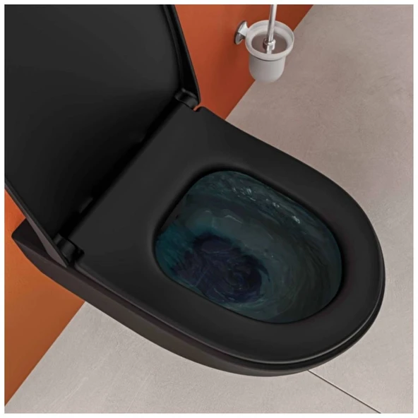 Vitra Sento Rim-ex Asma Klozet Mat Siyah - 2