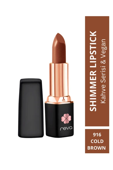 Shimmer Lipstick Cold Brown-Brown Series-Işıltı Ruj Kahve Serisi No:916 4 gr ürün görseli