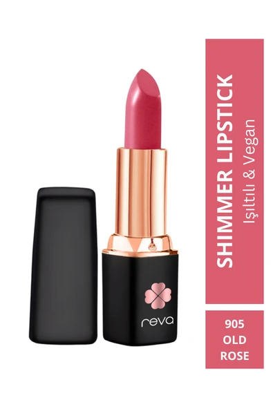 Shimmer Lipstick Old Rose - Işıltı Ruj - 4 gr - No: 905 - Vegan & Temiz Içerik ürün görseli