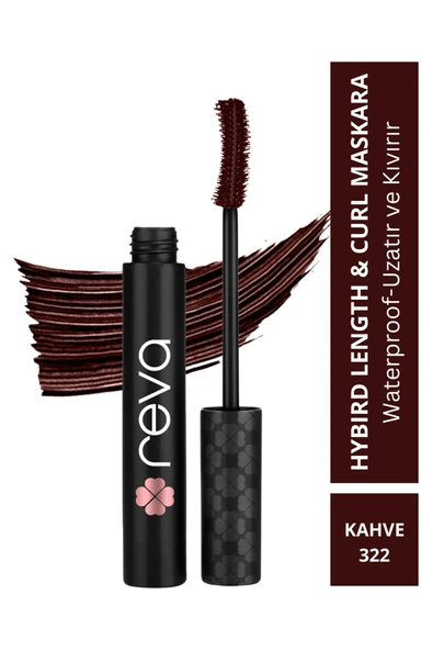 Uzatan Hibrit Maskara - Hybrid Length & Curl Mascara Brown - No: 322 - Vegan Temiz Içerik ürün görseli