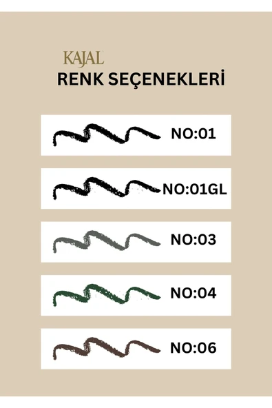 Suya Dayanıklı Göz Kalemi - Selective Waterproof Eyeliner Pencil - No: 01 - 2