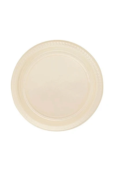 Supertrend Plastik Tabak Krem 22cm 25li ürün görseli 1