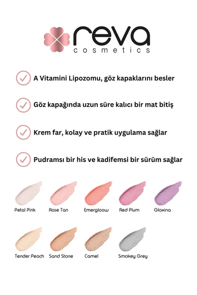 Vegan Krem Göz Farı - No. 301 | Temiz Içerik, Uzun Süre Kalıcı & Mono Cream Eyeshadow - Resim 4