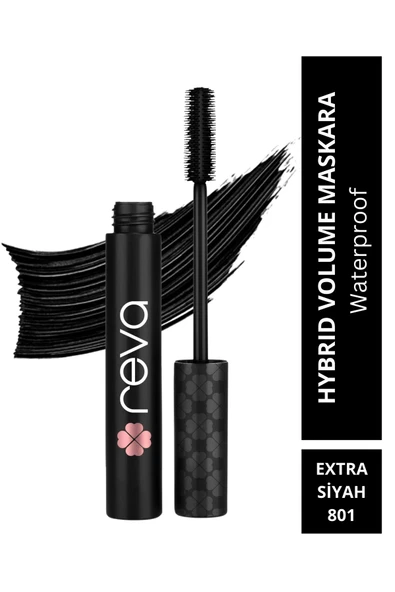 Hacim Veren Hibrit Maskara - Hybrid Volume Mascara Extra Black - No: 801 - Vegan & Temiz Içerik