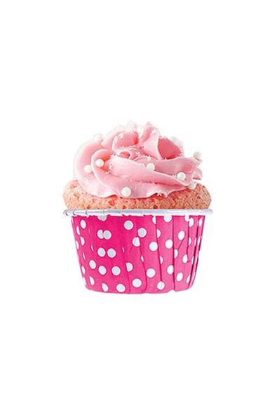 Supertrend Muffin-Kek Kapsülü Fuşya Puantiyeli 50li - 3