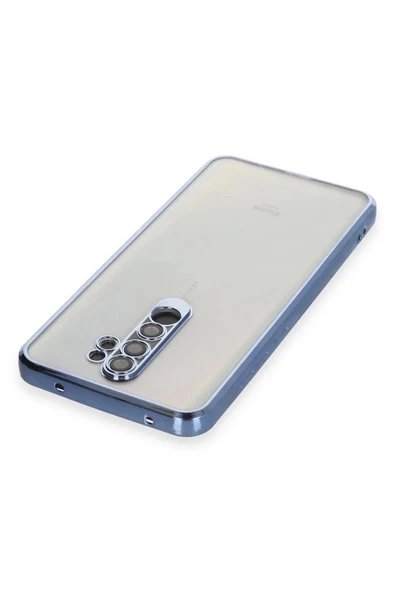 Xiaomi Redmi Note 8 Pro Kılıf Lensli Silikon - Açık Mavi - 3