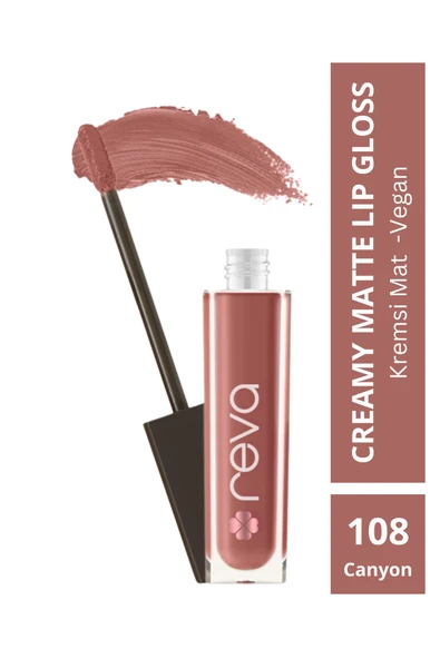 Creamy Matte Lip Gloss Canyon Rose - Mat Krem Dudak Parlatıcısı - No:108 - Vegan & Temiz Içerik