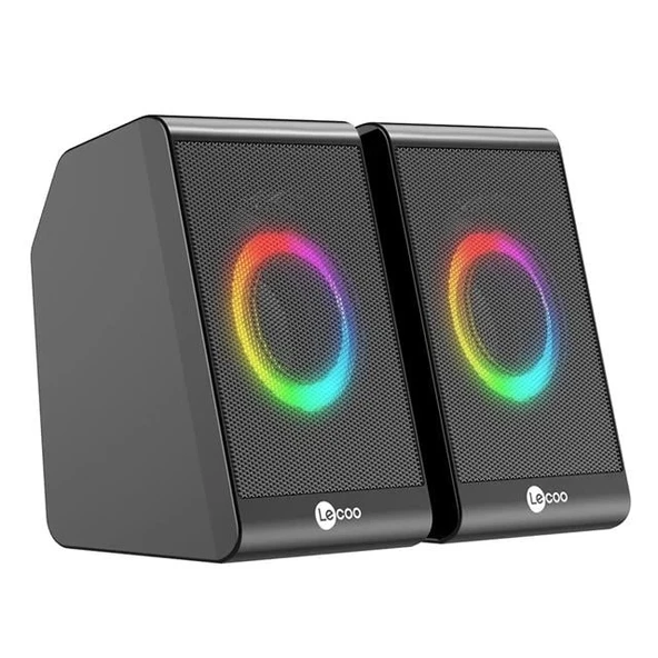 Lecoo DS100 Rgb Aydınlatmalı Kablolu Stereo Siyah 6 W Soundbar 1+1 Masaüstü Hoparlör - 2