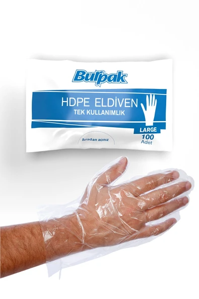 Supertrend Şeffaf Eldiven HDPE L 100 Adet ürün görseli