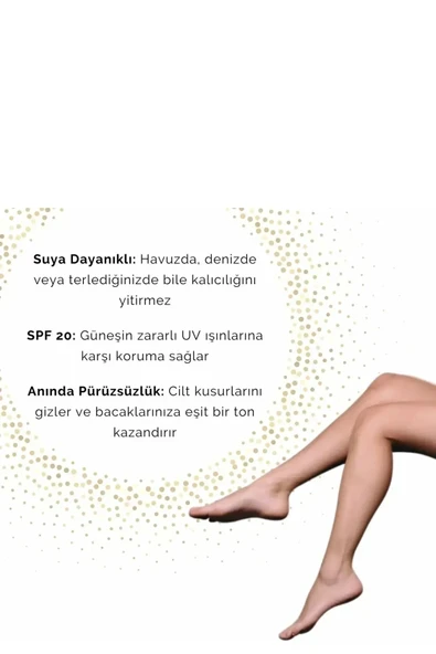 Sprey Bacak Fondöteni No:103 75 ml - Suya Dayanıklı Cilt Tonu Eşitleyici Spray On Leg Foundation - Resim 4