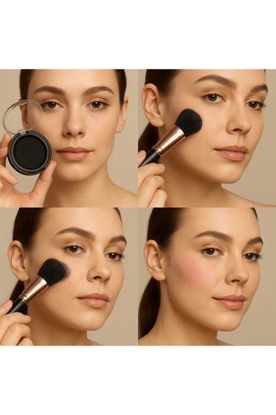 Sihirli Siyah Ph Renk Değiştiren Krem Allık-Black Magic Ph Colour Changing Cream Blusher 7g RV800 - Resim 4