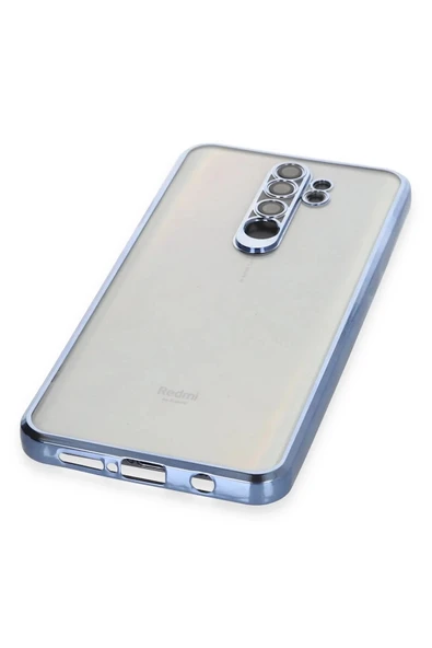 Xiaomi Redmi Note 8 Pro Kılıf Lensli Silikon - Açık Mavi - 4