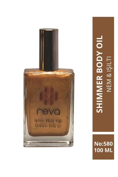 Işıltılı Vücut Yağı Bronz - Shimmer Body Oil 100 ml - No: 580 - Vegan & Temiz Içerik