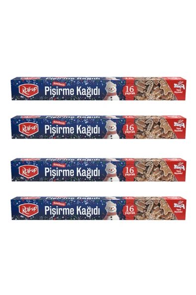 Supertrend Kış Temalı Kesilmiş Pişirme Kağıdı 37cm x 42cm 16 Yaprak 4 Adet