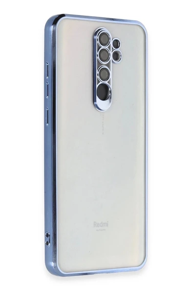 Xiaomi Redmi Note 8 Pro Kılıf Lensli Silikon - Açık Mavi - 1