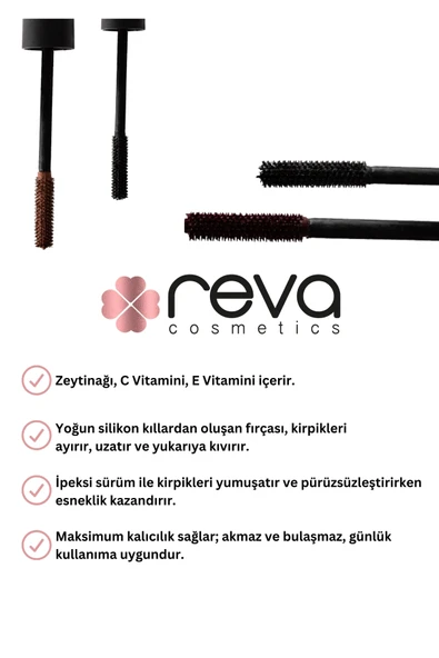 Hacim Veren Hibrit Maskara - Hybrid Volume Mascara Extra Black - No: 801 - Vegan & Temiz Içerik - 3