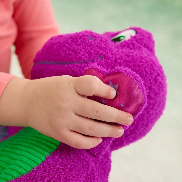 HYG89 Fisher-Price Kalp Yapan Barney Pelüş Oyuncağı - Resim 4