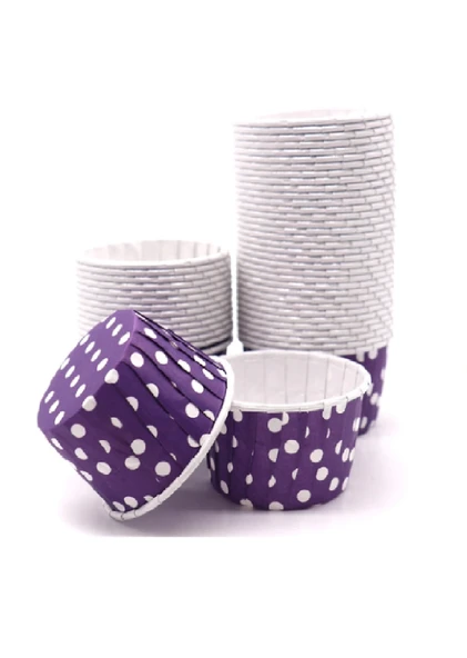 Supertrend Muffin-Kek Kapsülü Mor Puantiyeli 50li ürün görseli 1