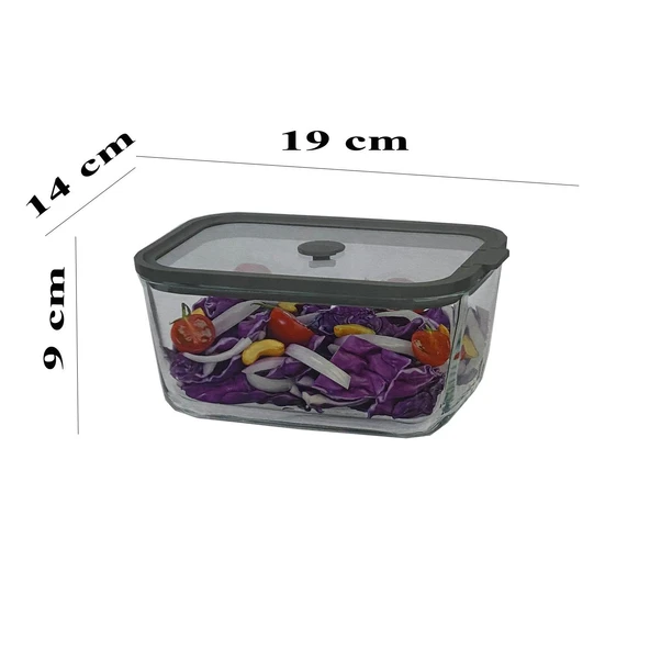 Sızdırmaz Cam Kapaklı Saklama Kabı 1380 ML – 2’li Set - 6