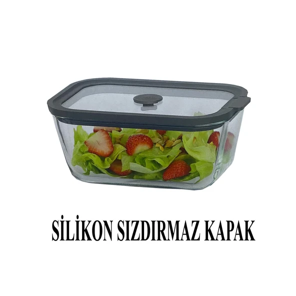 Sızdırmaz Cam Kapaklı Saklama Kabı 800 ML – 2’li Set - 2