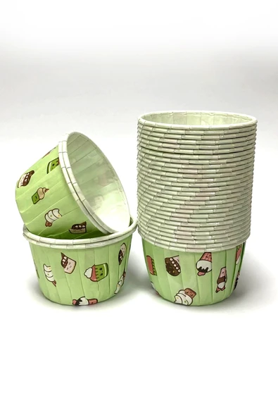 Supertrend Kağıt Muffin Kek Kapsülü Dondurma Desenli 50li ürün görseli