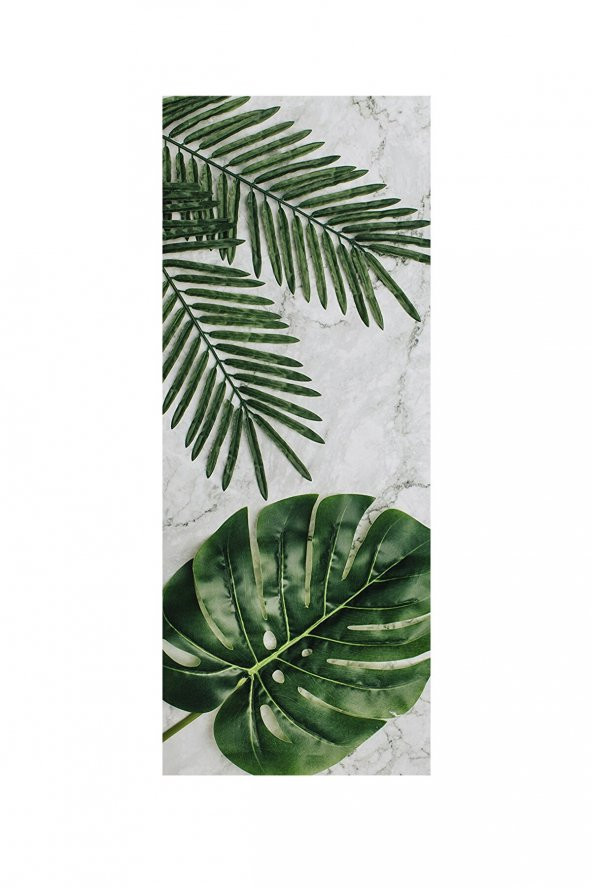 elleser Dekoratif Kaymaz Deri Tabanlı Yoga Matı - 2