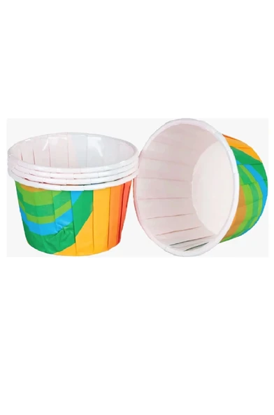 Supertrend Muffin-Kek Kapsülü Gökkuşağı Desenli 50li ürün görseli 1