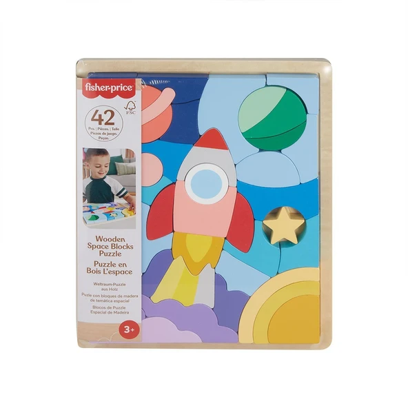 HXY42 Fisher-Price Ahşap Uzay Yapboz ürün görseli