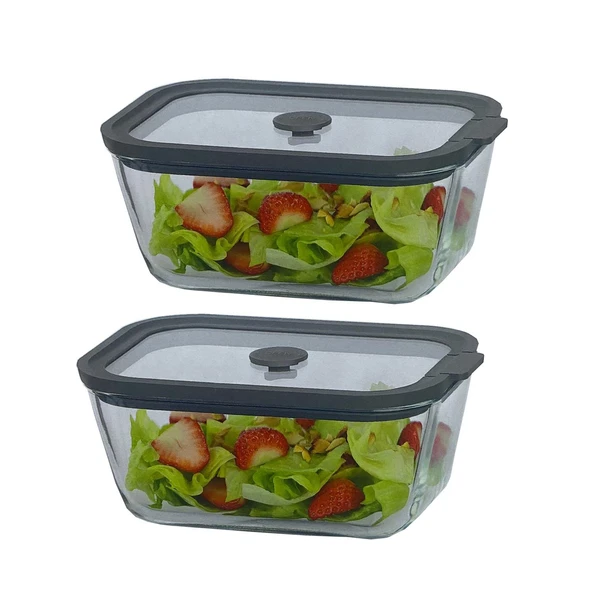 Sızdırmaz Cam Kapaklı Saklama Kabı 800 ML – 2’li Set - 4