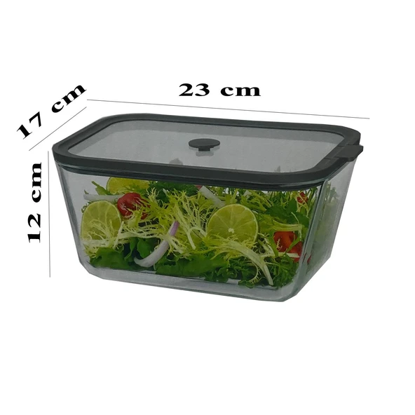 Sızdırmaz Cam Kapaklı Saklama Kabı 4'lü Set 2620/1380/800/470 ML - 3