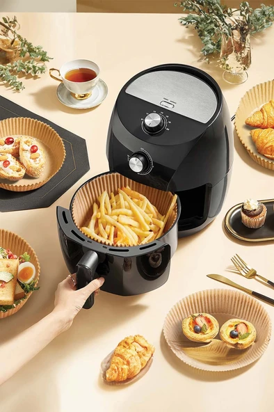 Supertrend Airfryer Pişirme Kağıdı Kare 20cm 50 + 5 Adet (5 Adet Hediye) - 4