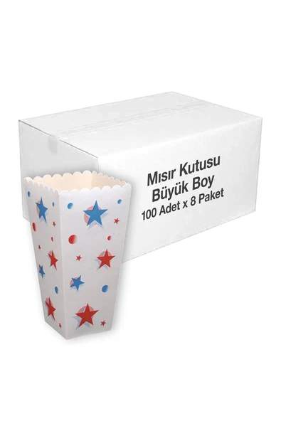 Patlamış Mısır Kutusu Büyük 50li Paket x 16 Paket (Koli) - Resim 2