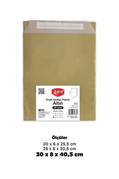 Supertrend Kraft Hediye Paketi Altın 30x8x40,5x4,5 25li ürün görseli