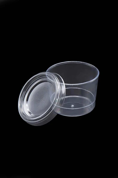 Plastik Silindir Tatlı Kasesi Kapağı 180cc 15li - Resim 2