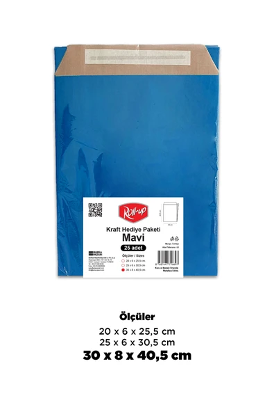 Supertrend Kraft Hediye Paketi Mavi 30x8x40,5x4,5 25li ürün görseli 1